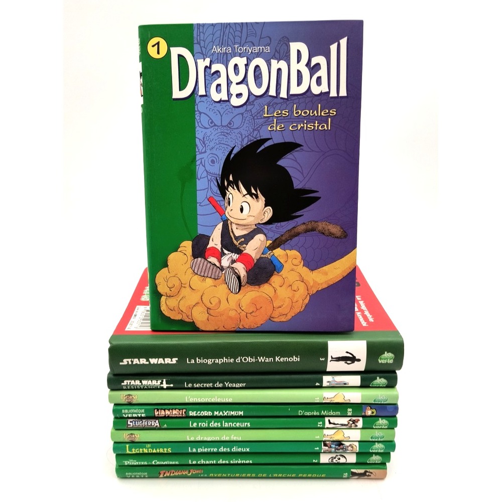 Bibliotheque Verte French Kids Books Lot 10 Star Wars Dragon Ball Good Mixed